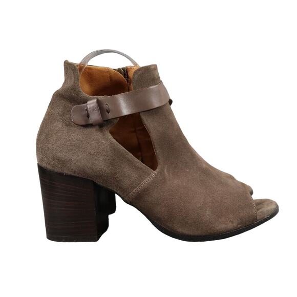 Alberto Fermani Shoes Womens 39 Booties Fashion Leather Cutout Open Toe Brown - Picture 2 of 16